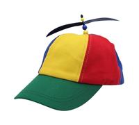 Tmboryuu Chapeau de baseball unisexe avec hélice arc-en-ciel - Pour fête d'anniversaire et événement scolaire - Coton respirant