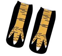 Tmboryuu Chaussettes fantaisie avec motif griffe de poulet avec un confort hautement extensible pour un usage quotidien et les fêtes, jaune/noir, Taille unique