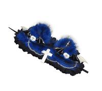 Tmboryuu Coiffe d ' oreille d ' animal de mode avec décor pour les soirées à thème Cosplay Punk chats oreille bandeau accessoire de coiffure cravate casque décoratif