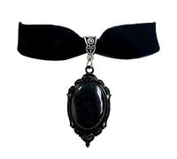 Tmboryuu Collier à breloques gothique en cristal pour femme - Bijou tendance Hip Hop Punk - Accessoire de sorcière - Velours noir - Pendentif ras du cou - Bijoux fantaisie pour homme et fille, taille