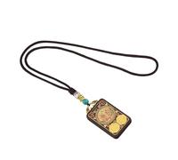 Tmboryuu Collier avec pendentif en bois d'ébène léger et confortable avec cordon en coton idéal pour un usage quotidien et les fêtes culturelles, One Size, Comme décrit, Comme décrit.