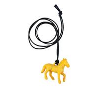 Tmboryuu Collier confortable réglable en cuir avec pendentif cheval en acrylique léger pour un look tendance et élégant, One Size, Comme décrit, Comme décrit.