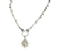 Tmboryuu Collier distinctif en forme de cœur dans la main avec détails en fil de fer barbelé élégant pour adultes à la recherche d'individualité jeune accessoire de mode