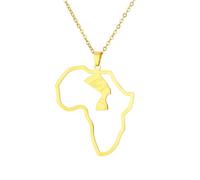 Tmboryuu Collier pendentif en forme de carte d ' afrique, tendance, pays, territoire, unisexe, pour femmes et hommes, chaîne de cou ethnique