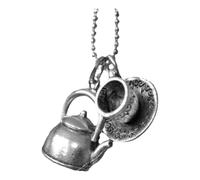 Tmboryuu Collier rétro avec pendentif théière en alliage réglable - Cadeau idéal pour femme - Élégance quotidienne, One Size, Comme décrit, Comme décrit.