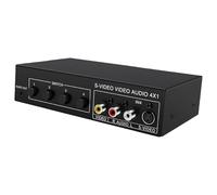 Tmboryuu Commutateur s-vidéo 4x1 avec Sortie sonore 3.5mm, boîtier métallique de Remplacement, 4 en 1, Changement de cinéma Maison 720P