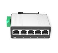 Tmboryuu Commutateurs Gigabit Miniatures industriels à 5 Ports Coque en Aluminium Conception Peu encombrante Taux IP40 Aucun périphérique réseau géré Compact Din Gigabit Ethernet