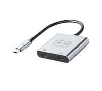 Tmboryuu Convertisseur de USB C en Alliage d ' Aluminium pour Affichage de Lunettes, Rapide, Transmission de données 5 Gbit/s, Adaptateur séparateur USB C en Alliage d ' Aluminium