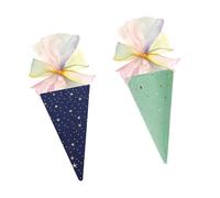 Tmboryuu De 2 cônes en Coton à Motifs d ' étoiles, de célébration du Premier Jour pour frères et sœurs, Accessoires Scolaires et collations, cône de rentrée Scolaire