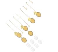 Tmboryuu De 4 colliers à pampilles élégants avec insert photo, pendentifs en alliage à ajustement confortable, styles polyvalents pour le souvenir, pendentif photo facile