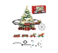 Tmboryuu Décoration de Noël animée en forme de train festif avec sons sifflants, lumières LED et télécommande pour décoration de maison de vacances, décorations à suspendre, décorations d'arbre