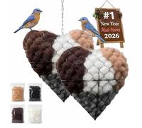 Tmboryuu Deux Supports d ' Aide à la Nidification d ' Oiseaux à d ' Amour, fabriqués à partir de métal et de Fibres pour la décoration de Jardin, Nidification de Petits Oiseaux