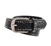 Tmboryuu Edgy Ceinture réglable en polyuréthane avec clous métalliques pour tenues décontractées et rocker, Noir , taille unique