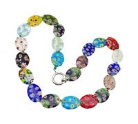 Tmboryuu Élégant collier de perles vintage délicat en verre - Chaîne de cou portable pour embellir n'importe quelle tenue - Perles de verre à la mode, taille unique, Comme décrit, Comme décrit.
