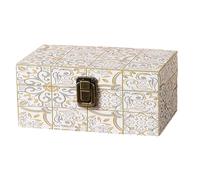 Tmboryuu Élégante boîte à bijoux en bois avec protections qui ne ternissent pas, boîte de présentation pour colliers, bagues, bijoux en bois