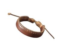 Tmboryuu en Cuir Marron rétro Fait à la Main, Doux, réglable, décontracté, Bijoux de Tous Les Jours, pour Toutes Les Occasions, Accessoire en Cuir tressé élégant