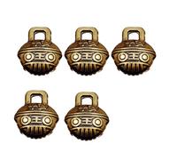 Tmboryuu Ensemble de pendentifs cloches de bonne en cuivre, design d ' inspiration vintage pour des créations de bijoux individualisées, breloque de cloches de bénédiction de paix individualisée