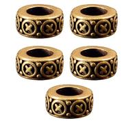 Tmboryuu Entretoise de perles de cuivre anti-ternissement, résultats de bijoux en cuivre pour chaînes artisanales, colliers, bracelets et fournitures créatives d ' artisanat, trou large