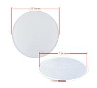 Tmboryuu Grille de haut-parleur en maille blanche ronde pour caisson de basses de voiture