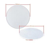 Tmboryuu Grille de haut-parleur en maille blanche ronde pour caisson de basses de voiture