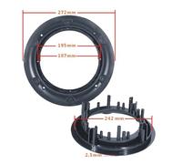 Tmboryuu Grille de haut-parleur en maille blanche ronde pour caisson de basses de voiture