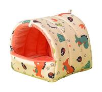 Tmboryuu Hamster Hamster Lit Jouet Cachette Maison Joli Imprimé Lit Suspendu Habitat Décor pour Animal Nid Doux Nid Pet Resting Place