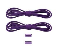 Tmboryuu Lacets de chaussures paresseux en nylon hautement élastique avec anneaux métalliques pour différents types de cordes de baskets pour un usage quotidien pour les personnes âgées, violet