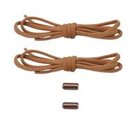 Tmboryuu Lacets de chaussures paresseux en nylon hautement élastique avec anneaux métalliques pour différents types de cordes de baskets pour un usage quotidien pour les personnes âgées, marron