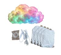 Tmboryuu Lampe LED en forme de nuage cousue à la main et effet arc-en-ciel Texture PVC Éclairage décoratif Convient pour le salon et la chambre à coucher Veilleuse colorée