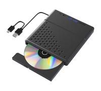 Tmboryuu Lecteur de CD Portable USB3.0 2.0, Disque Optique Externe pour Ordinateur Portable, de données à Vitesse Rapide pour Ordinateur de Bureau, Lecteur de CD Externe