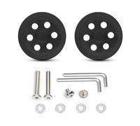 Tmboryuu Lot de 2 rouleaux de rechange silencieux pour valise, installation facile, accessoires de bagages pratiques, 69 Noir