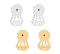 Tmboryuu Lot de 4 Boucles d ' Oreilles élégantes à Verrouillage, en Forme de Diamant, Accessoires de Bijoux, Bouchons de Remplacement, Boosters, en Pierre