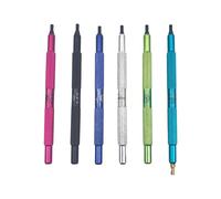 Tmboryuu Lot de 6 poinçons professionnels à double tête avec poignées en aluminium à code couleur pour réparation de bijoux