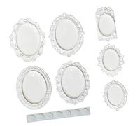 Tmboryuu Lot de 7 cadres photo miniatures en alliage - Accessoires de décoration pour maison de poupée - Accessoires de scène miniature personnalisable