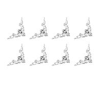 Tmboryuu Lot de 8 protections d'angle en métal pour livre pour la beauté et la durabilité Application simple et rapide Convient pour les étudiants et les enseignants Coins décoratifs, Petit, Comme