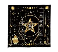 Tmboryuu Nappe de divinations - Carte de lecture - Astrologie - Tarots - Nappe d'autels - Accessoire de jeu de société - Nappe de table - Décoration murale