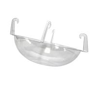 Tmboryuu Panier rond transparent à suspendre avec soucoupe pour pots de fleurs avec trous de drainage cachés, base de pot de fleurs suspendue sphérique