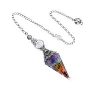 Tmboryuu Pendules en Pierre hexagonale pour médium, Colorful Stone | Décoration en pour les équilibres énergétiques et l ' amélioration des méditations, cadeaux en