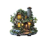 Tmboryuu Piquet de Cabine en Acrylique Miniature, résistant intempéries, décoration de Cour de Chalet pour Les Amoureux de la Nature, décoration de Maison, signalisation de Jardin Unique