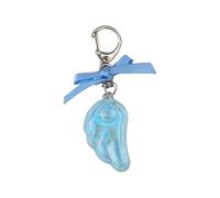 Tmboryuu Porte-clés Dreamy Sweet avec nœud papillon et aile - En alliage léger - À suspendre - Pour un usage quotidien, bleu, taille unique
