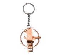 Tmboryuu Porte-clés miniature portable en fer robuste pour collations, soulagement du stress et accessoire décoratif pour la défense automobile, Couleur or rose., taille unique