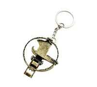 Tmboryuu Porte-clés miniature portable en fer robuste pour collations, soulagement du stress et accessoire décoratif pour la défense automobile, bronze, taille unique