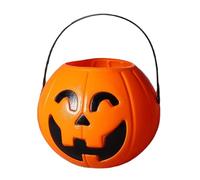 Tmboryuu Porte-lampe Halloween Fête Décoration Pratique Seau de Rangement avec Poignée Accessoire Décoration Citrouille