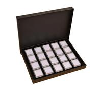 Tmboryuu Présentoir à bijoux en acrylique à plusieurs compartiments pour catégorisation efficace des pierres précieuses - Boîte carrée pour femme