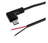 Tmboryuu Rallonge mâle de type C vers 2 broches USB C Pigtail 2 broches 22 AWG 5 V 3 A pour câble d'alimentation électronique pour routeurs d'appareil photo