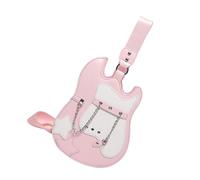 Tmboryuu Sac à bandoulière tendance en forme de guitare pour femme en cuir PU avec sangle réglable et chaîne décorative, sac à main à bandoulière tendance, a, One Size