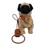 Tmboryuu Simulation Robot Chien électronique contrôle du Son pour Animaux de Compagnie Marche Chantant Musique Animal interactif Jouet Simulation Animal Chien avec Musique Chanter Marche Laisse