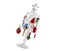 Tmboryuu Statue d'arbre de Noël artistique en verre multicolore, excellente pour l'affichage informatique de vacances, 15 cm de hauteur, statue d'arbre de Noël en verre coloré
