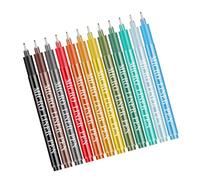 Tmboryuu Stylos à dessin multicolores étanches à pointe Fine, marqueur artistique, aiguille de 0.5MM pour croquis, Illustrations, stylos fins pour journal, 12 pièces