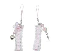 Tmboryuu Sweet Ribbon Heart Cross Phone Charm Straps Car Hanging Pendentifs Fashion Bag Decoration Lanyard Purse Accessories Phone Pendant Strap Strap For Cartoon Charm Chain Cross, taille unique